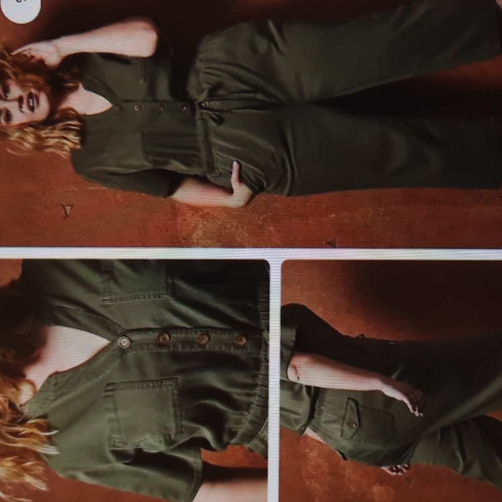 Torrid olive green utility jumpsuit size 1x 14-16 new with tags